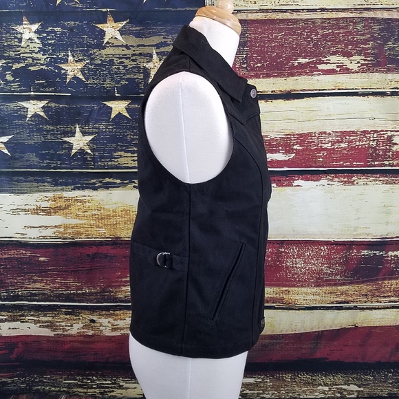 WYOMING TRADERS ARIZONA SNAP UP WESTERN VEST - BLACK - Picture 4 of 7